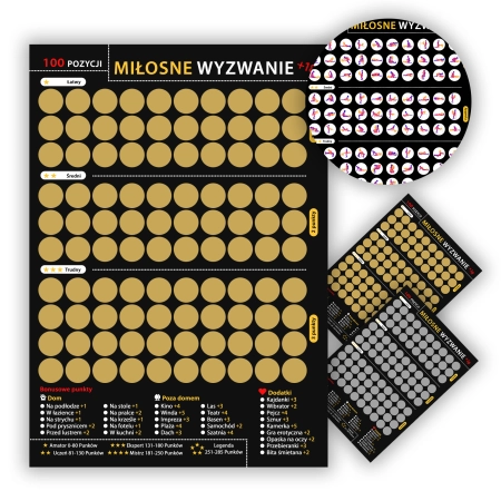 100 x KAMASUTRA ZDRAPKA - pozycje miłość DLA NIEJ DLA NIEGO Walentynki