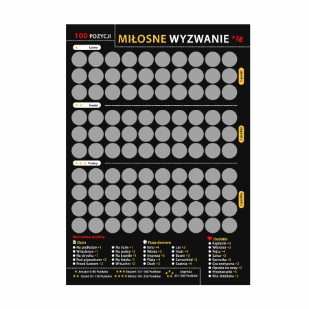 100 x KAMASUTRA ZDRAPKA - pozycje miłość DLA NIEJ DLA NIEGO Walentynki