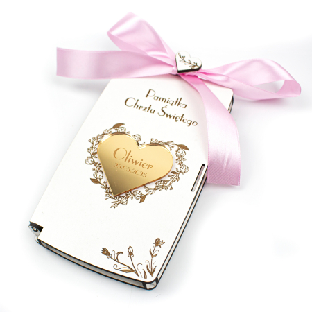 Pudełko na pieniądze chrzest święty pamiątka chrztu świętego z imieniem