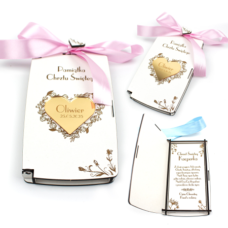 Pudełko na pieniądze chrzest święty pamiątka chrztu świętego z imieniem