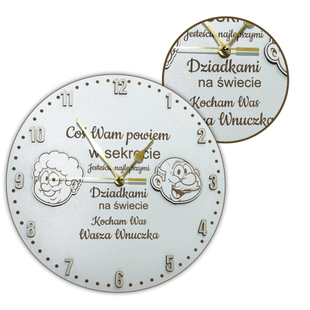Prezent na Dzień Babci i Dziadka wyjątkowy drewniany zegar